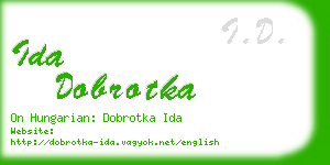 ida dobrotka business card